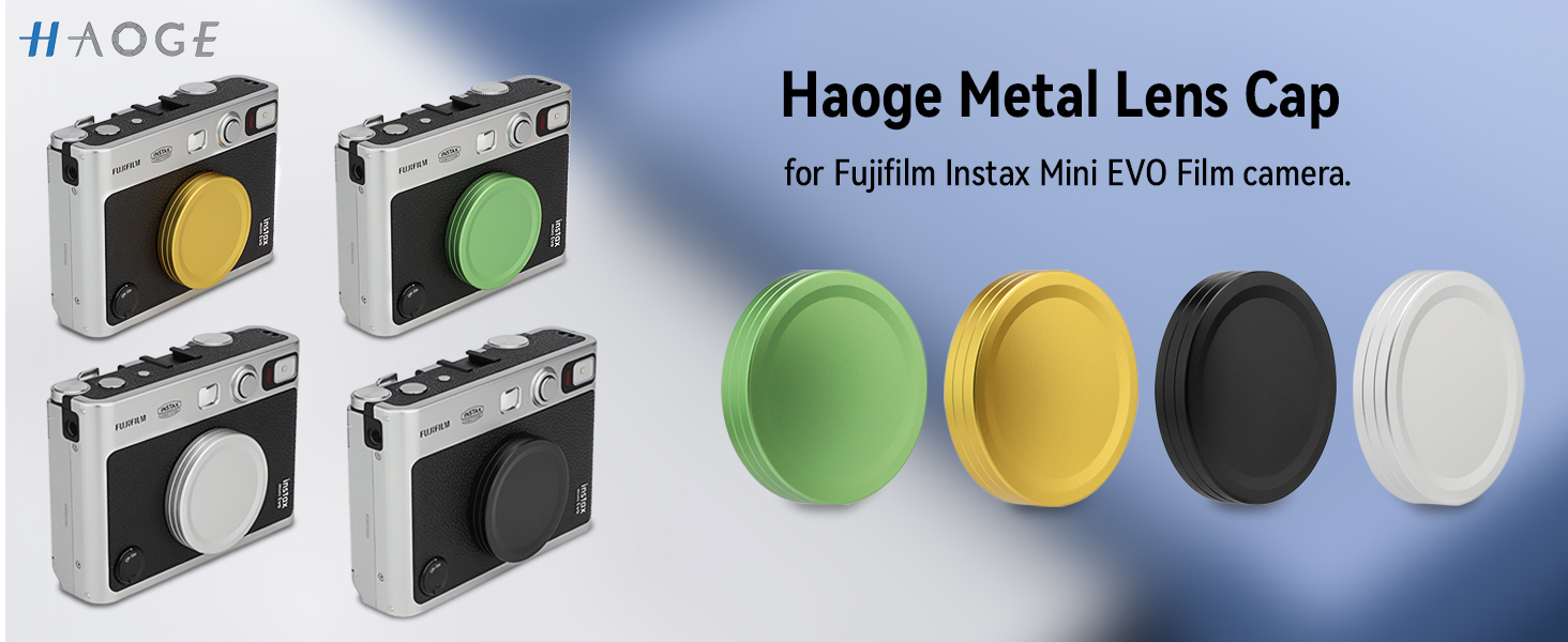 Metal Lens Cap for Fuji Instax Mini Evo Camera Accessories Lens Cover,Black Haoge