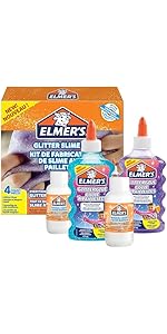 Elmer’s Glitter Slime Kit | Slime Supplies Include Purple & Blue Glitter Glue & 2 Bottles of Magi...