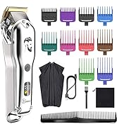 Hatteker Professional Hair Clippers and T-Blade Trimmer Kit for Men Cordless Beard Barber Clipper...