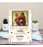 Pixie's Gifts Personalised Pet Loss Bereavement Photo Plaque - 'In Loving Memory' Tribute Sign fo...
