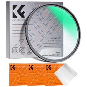 K&F Concept 67mm Shimmer Diffusion 1 Filter Glimmer Effect Multi Coating Optiacl Glass Lens Filters (Nano-K Series)