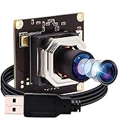 ELP Webcam 13 Megapixel Mini Camera,Ultra HD IMX214 Sensor Web Camera,No-Distortion Lens,FOV 90 d...