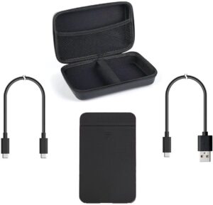 ezekers Portable 500GB External Hard Drive HDD with Bag – USB C & USB 3.0 for PC
