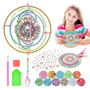 Gifts for 6 7 8 9 10 Year Olds Girls: Arts and Crafts Kits for Kids Age 6 8 10 Cool Birthday Presents Toys for 5 6 7 10 Year Olds Girl Boy Diamond Art Set for Kids 9-12 Wind Chimes Spinners for Garde
