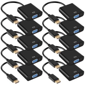 10 Pack DisplayPort to VGA Adapter
