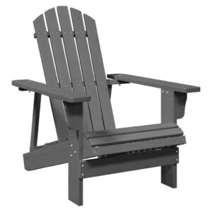 idaXL Adirondack Chair Outdoor Garden Seat - Grey