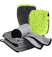 DU Life Car Wash Mitt, 2PCS Microfibre Noodle Car Washing Mitts, Efficient 3in1 Car Cleaning Mitt...