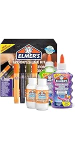 Elmer's Glue Spooky Slime Kit | with Clear PVA Glue, Glitter Glue Pens and Magical Liquid Slime A...