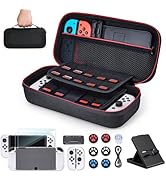 Younik Switch OLED Accessories Bundle, 17 in 1 Switch OLED Accessories Kit Include Switch Carryin...