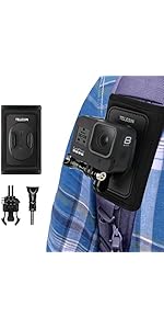 AuyKoo Backpack Strap Mount for GoPro 12/11/10/9/8/7/6/5/4, Universal Quick Release Shoulder Stra...