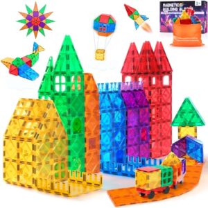 Sotor Magnetic Building Blocks Magnetic Tiles STEM Toy Set 85PC- 3D Magnetic Construction Kit Educational Toy for 3+ Year Old Boys and Girls Christmas Birthday Gifts