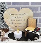 Cherish the Memory of Loved Ones in Heaven with our Personalised Christmas Memorial Photo Heart S...
