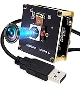 ELP 16MP USB Camera Module Auto Focus USB Camera with Microphone, Wide Angle Lens with 100 Degree...