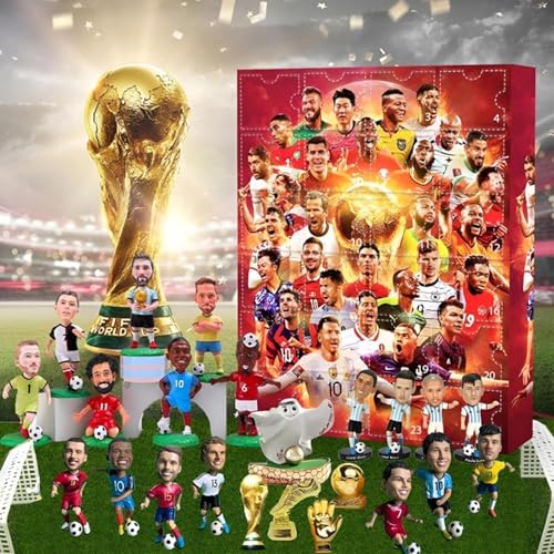 24 Days Christmas Countdown Calendar With 24 Mini 3D Statue Figures