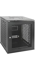 Tecmojo 12U Wall Mount Server Cabinet IT Network Rack Enclosure Lockable Door and Side Panels Bla...