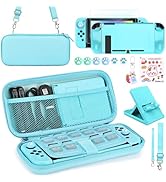 Younik Switch Accessories Bundle, 17 in 1 Switch Accessories Kit for Girls Include Switch Carryin...