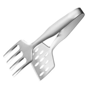 CAXUSD 1pc Stainless Steel Fried Fish Clip Food Frying Tongs Turner Spatula Non Stick Kitchen Turners Barbecue Clipper Buffet Serving Utensils Steak Tongs Fried Egg Turners Small Tongs