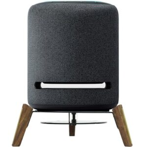 Alloery Desk Stand Compatible for Echo Studio Wood Stand Protect Speaker Sound Better Stable Wooden Mount Holder for Echo Studio