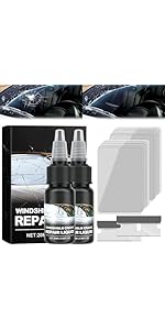 Aimisite Windshield Repair Kit, 2024 Windscreen Repair Kit Car Window Glass Crack Repair Liquid f...