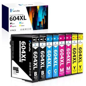 Vintella 604XL Ink Cartridges Multipack Replacement for Epson 604 Ink Cartridges Multipack Compatible with Epson XP-2200 XP-2205 XP-3200 XP-3205 XP-4200 XP-4205 WF-2930DWF WF-2910DWF (8-Pack)