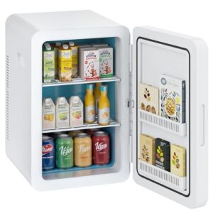 smilesun Mini Fridge 22Liter/30 Cans Cooler and Warmer Portable Mini Fridge for Bedroom with Adjustable Shelves