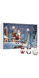 Christmas Gnome Advent Calendar 2024, Advent Calendar with 24 Pieces Unique Gnome Decor,24 Days C...