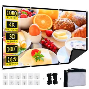 Foldable 100-inch Projector Screen