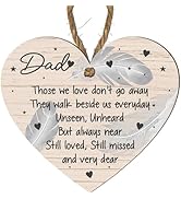 Robin Memorial Garden Grave Hanging Heart Wooden Heart Memorial Plaque with Robin Design - Rememb...