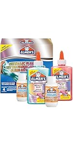 Elmer’s Metallic Slime Kit | Slime Supplies Include Metallic PVA Glue & Magical Liquid Slime Acti...