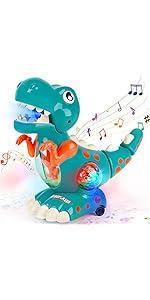 DINORUN Baby Toys Crawling Walking Dinosaur Toys With Musical Light Toys for Boys And Girls Baby ...