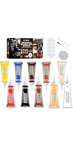 Aimisite Leather Repair Kit, 10 Colors Leather Restorer Leather Filler Leather Scratch Repair Fau...