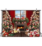 AIIKES 7x5FT Christmas Backdrop for Photography Christmas Window Backdrop Winter Xmas Tree Snow G...