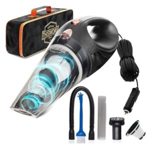 Miloll Car Vacuum Cleaner Handheld - Portable Handheld Mini Car Hoover W/ 16ft Cord