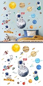 Outer Space Astronaut Wall Stickers