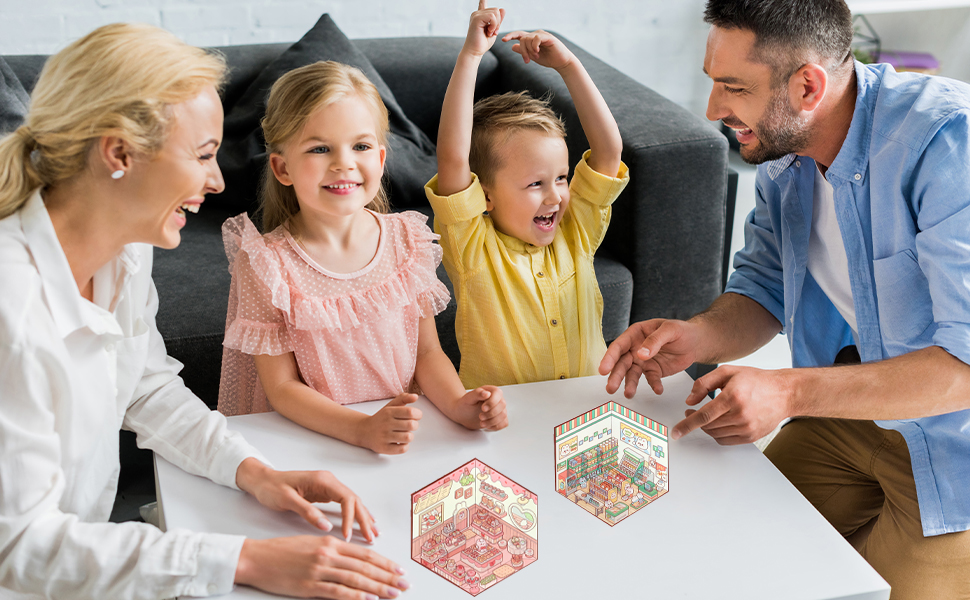 3d house sticker set