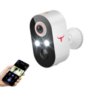HubFlashy 1080p Wireless Security Camera with Spotlights for Indoor Outdoor Use