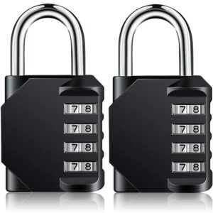 Combination Padlock Heavy Duty Lock - BeskooHome Waterproof 4-Digit Combination Lock for School