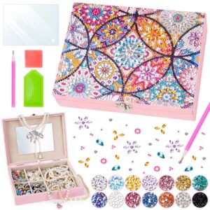 5 6 7 8 9 10 Year Old Girls Gifts: Jewellery Box Diamond Art and Craft Kits for Kids Age 5-12 Girls Toys Birthday Presents Christmas Teenage Girls Gifts Diamond Painting Craft Kits Creative Activities