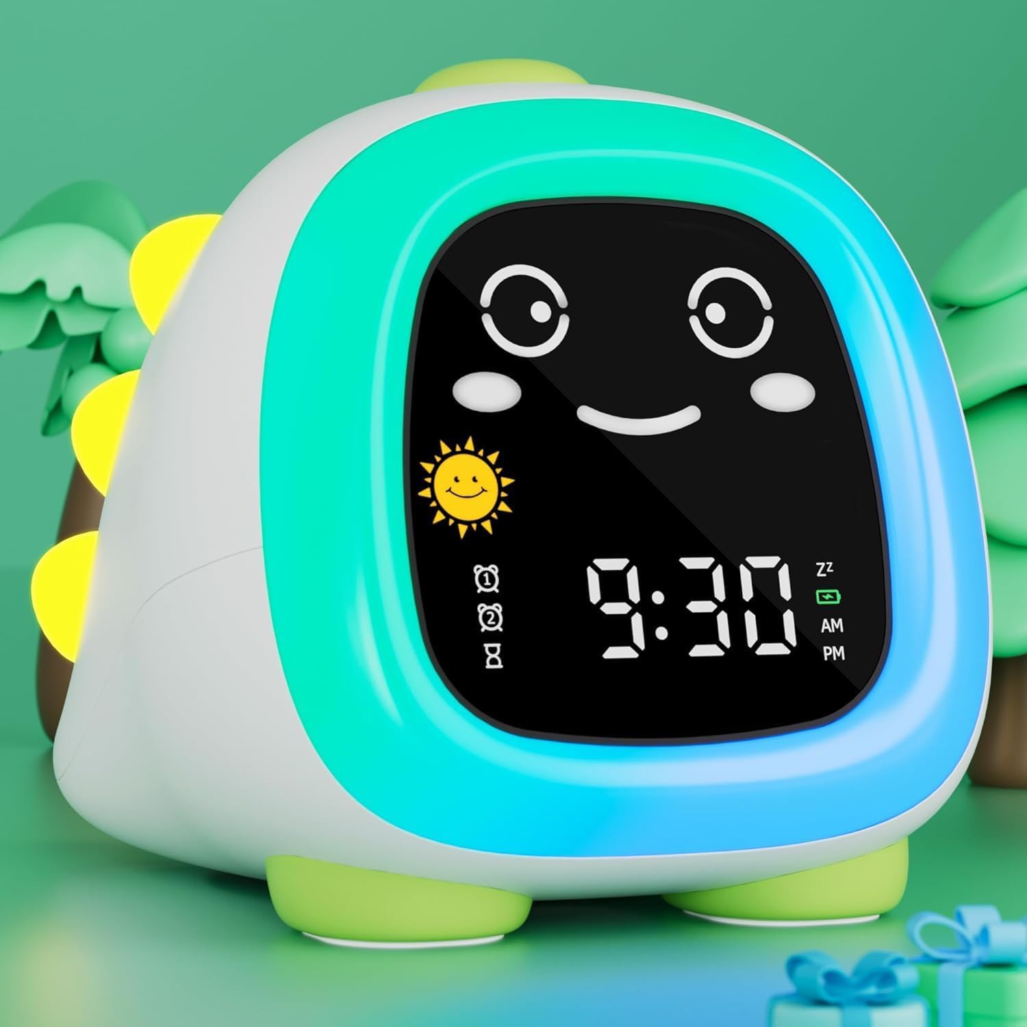 hansang Kids Alarm Clock with Night Light OK to Wake Clock for Kids Stay in Bed Clock Sleep Training