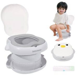 Bebamour Baby Potty Training Toilet Seat Portable Potty for Toddlers Travel Potty for Boys and Girls with Potty Liners