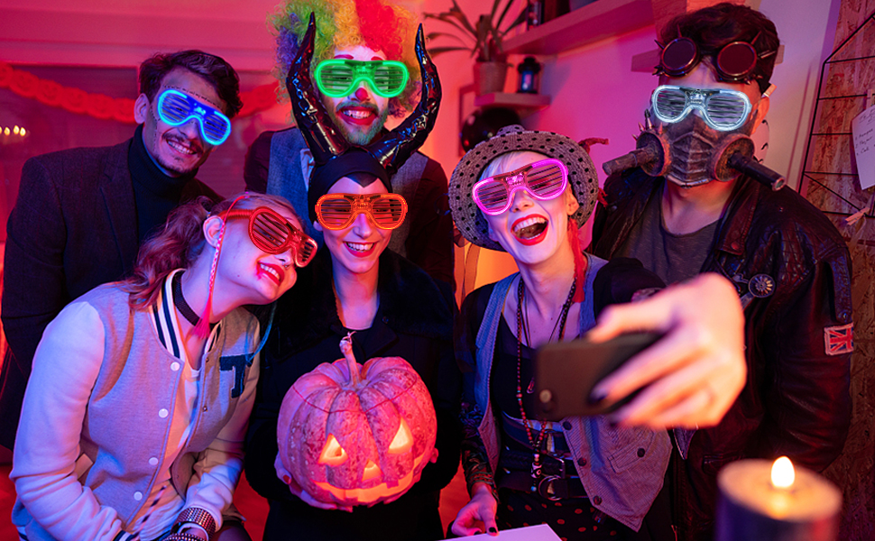 LED Glasses Neon Colors Light Up Glasses Glow in the Dark Party Supplies Favor for Kids Adult 