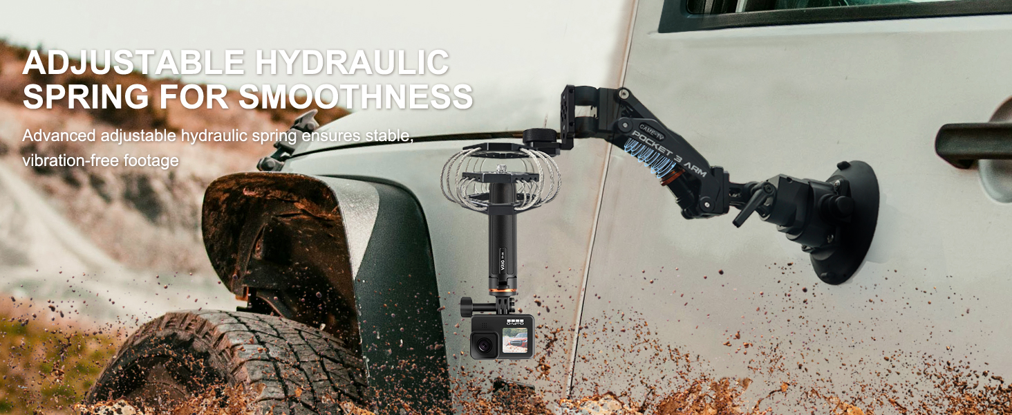 suction cup mount for action camera car mount shock absorber arm