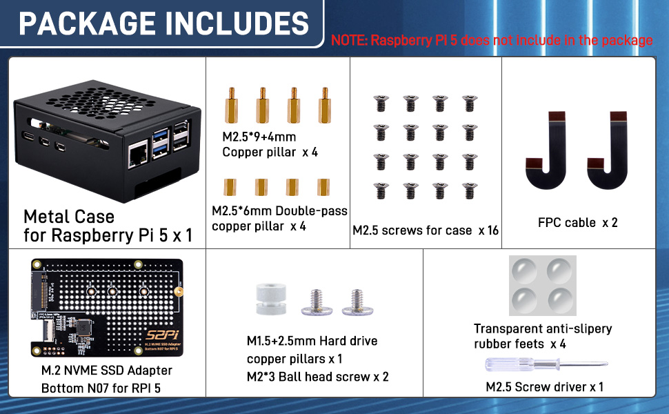 raspberry pi 5 case nvme bottom
