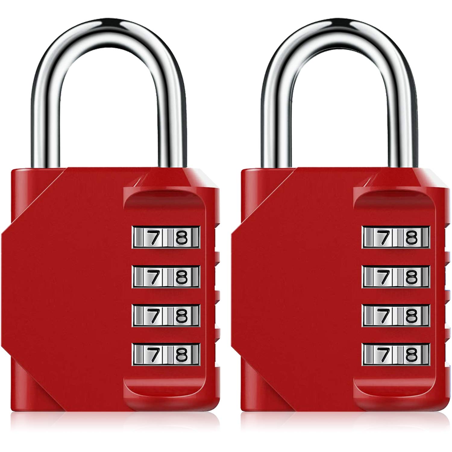 Combination Padlock Heavy Duty Lock - BeskooHome [ 2 Pack] Waterproof 4-Digit Combination Lock for School