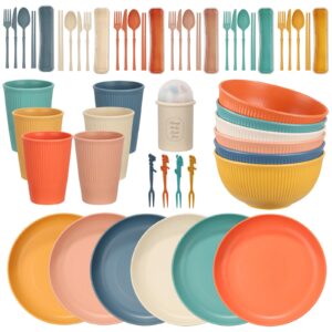 Osrioal 60 Pcs Plates and Bowls Set