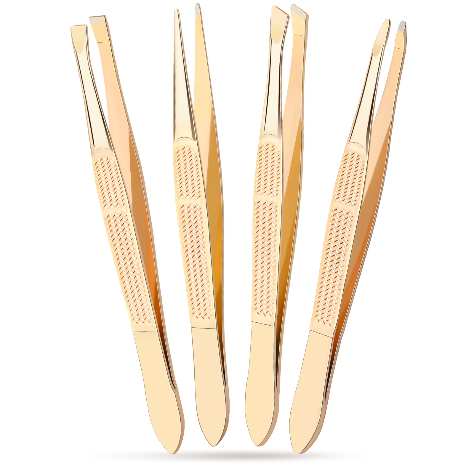 Alyvisun 4Pcs Professional Tweezers for Facial Hair Women and Men