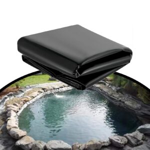 Ddasam Pond liner 12x16m Large Fish Pond Membrane Thickness 0.12mm Flexible Pond Liners HDPE Black Pond Lining For Waterproof Landscape