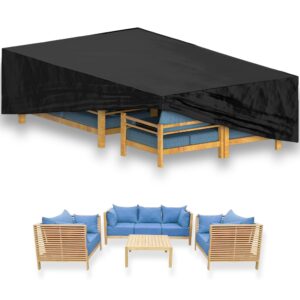 ZENO Garden Furniture Covers Waterproof | Garden Furniture Covers | Outdoor Furniture Covers | Patio Furniture Covers | Garden Rattan Furniture Cover | Wind & UV Resistant | 120 x 46 CM