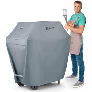 BBQ Cover (64" - 162cm)- Double-Layer 600D Oxford Fabric - 100% Waterproof Gas Barbecue Cover With Covered Air Vents - Large Grill Cover Featuring Dual Handles & Straps