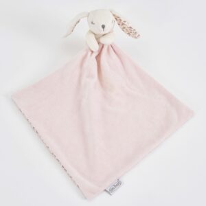 MiniDream Baby Comforter - Cuddle Cloth Blanket - Soft Plush Baby Muslin Cloth Bunny Comforter - Newborn Baby Gift (Pink)